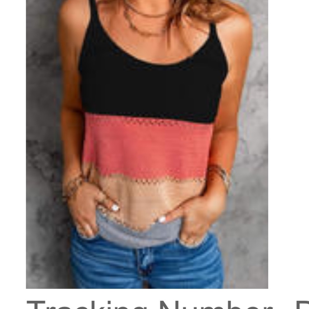 Color Block Knitted Casual Camisole